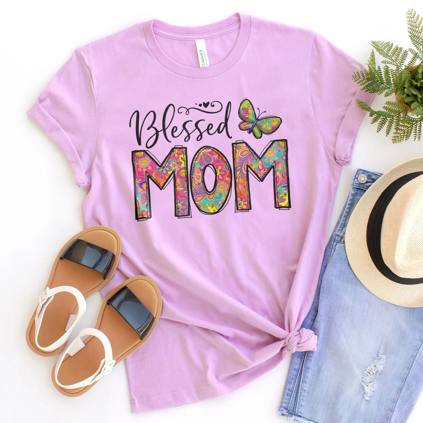 Groovy Blessed Mom Tee