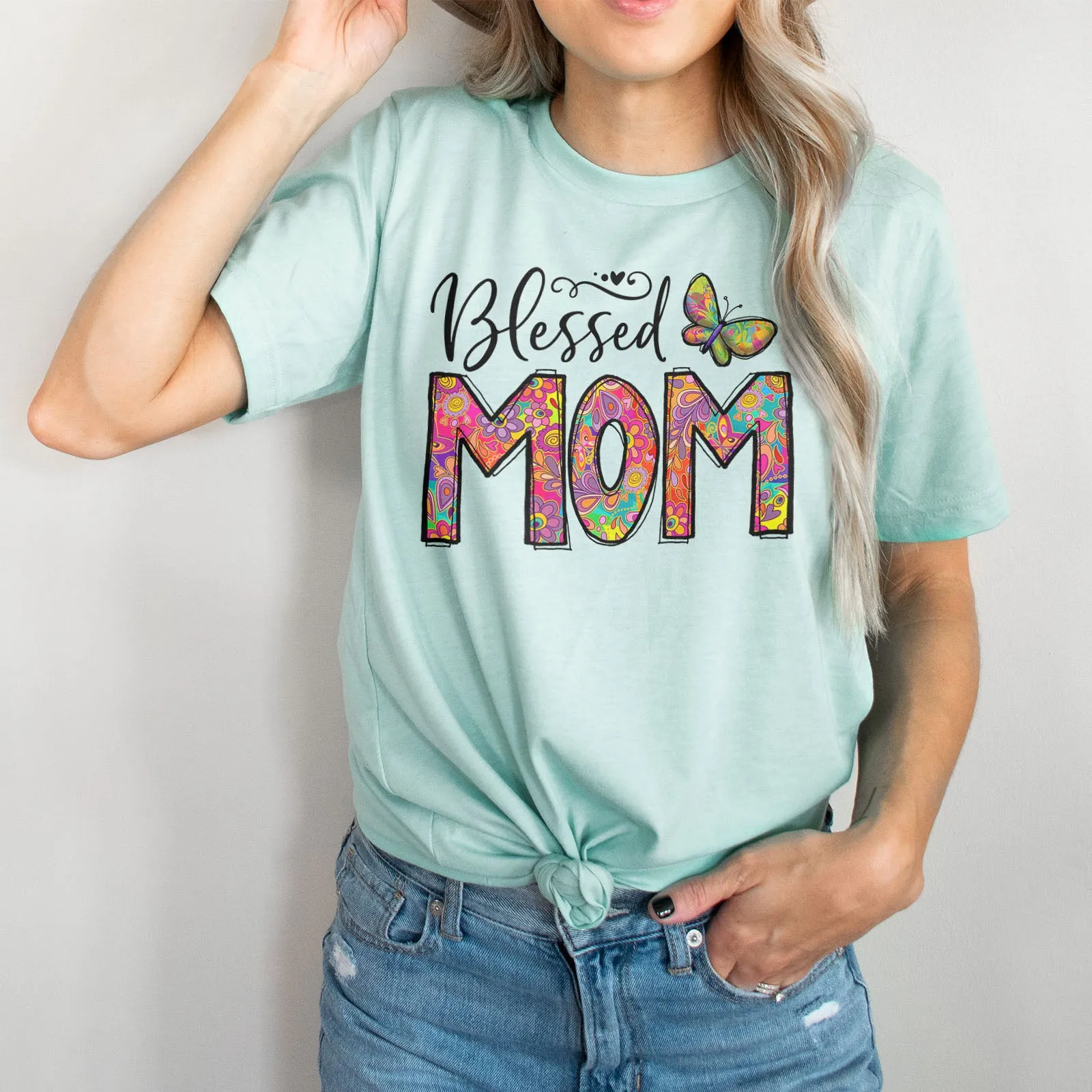 Groovy Blessed Mom Tee