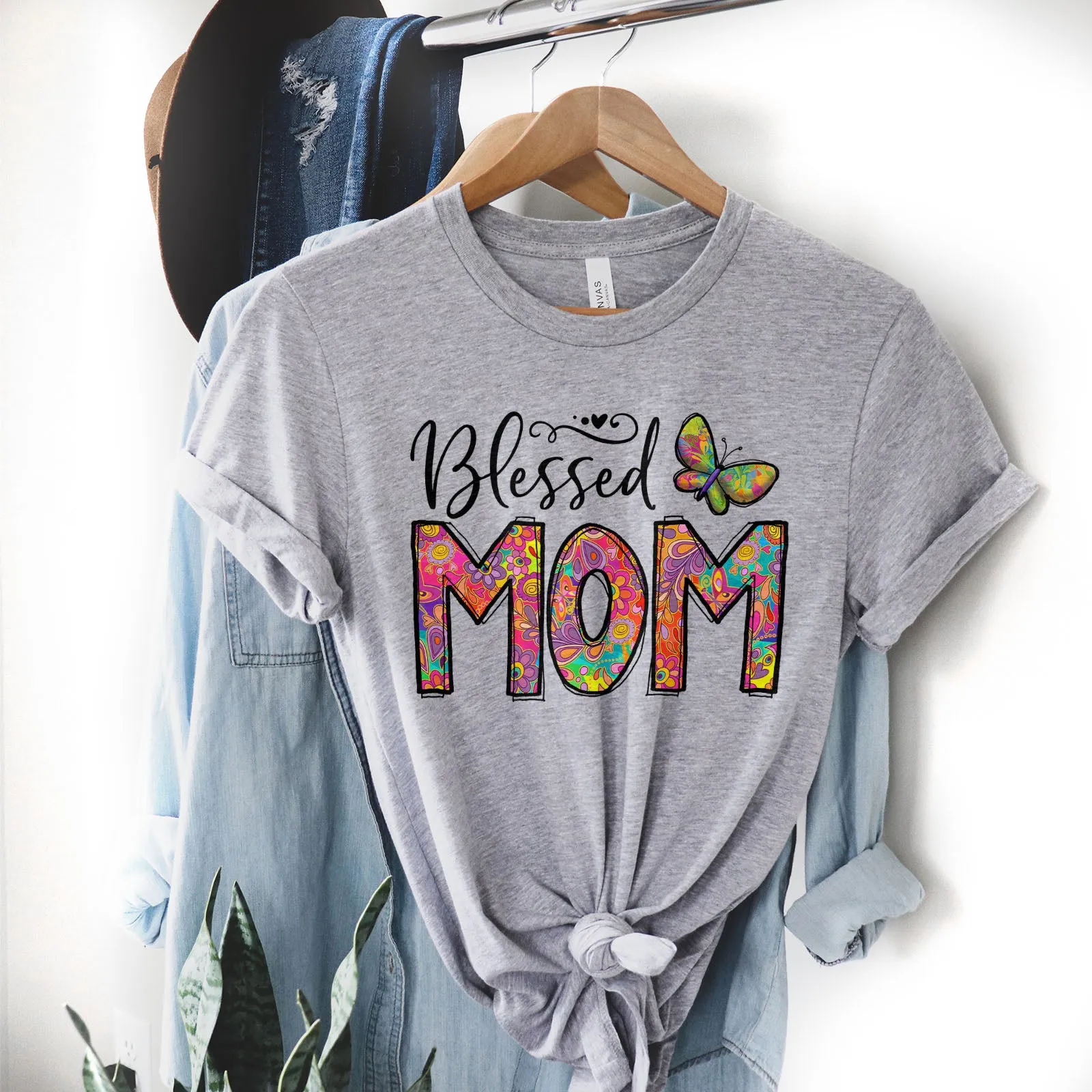 Groovy Blessed Mom Tee