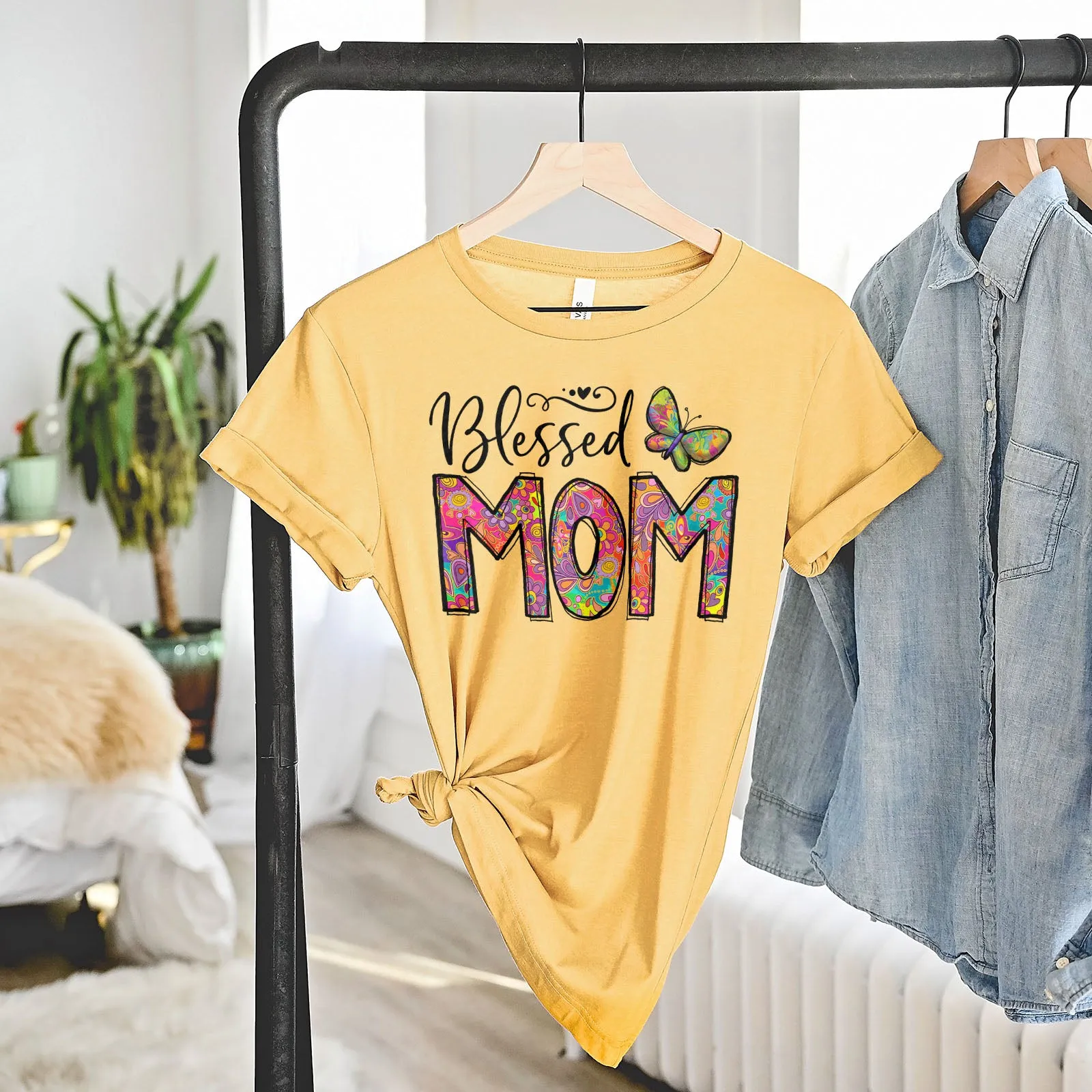 Groovy Blessed Mom Tee