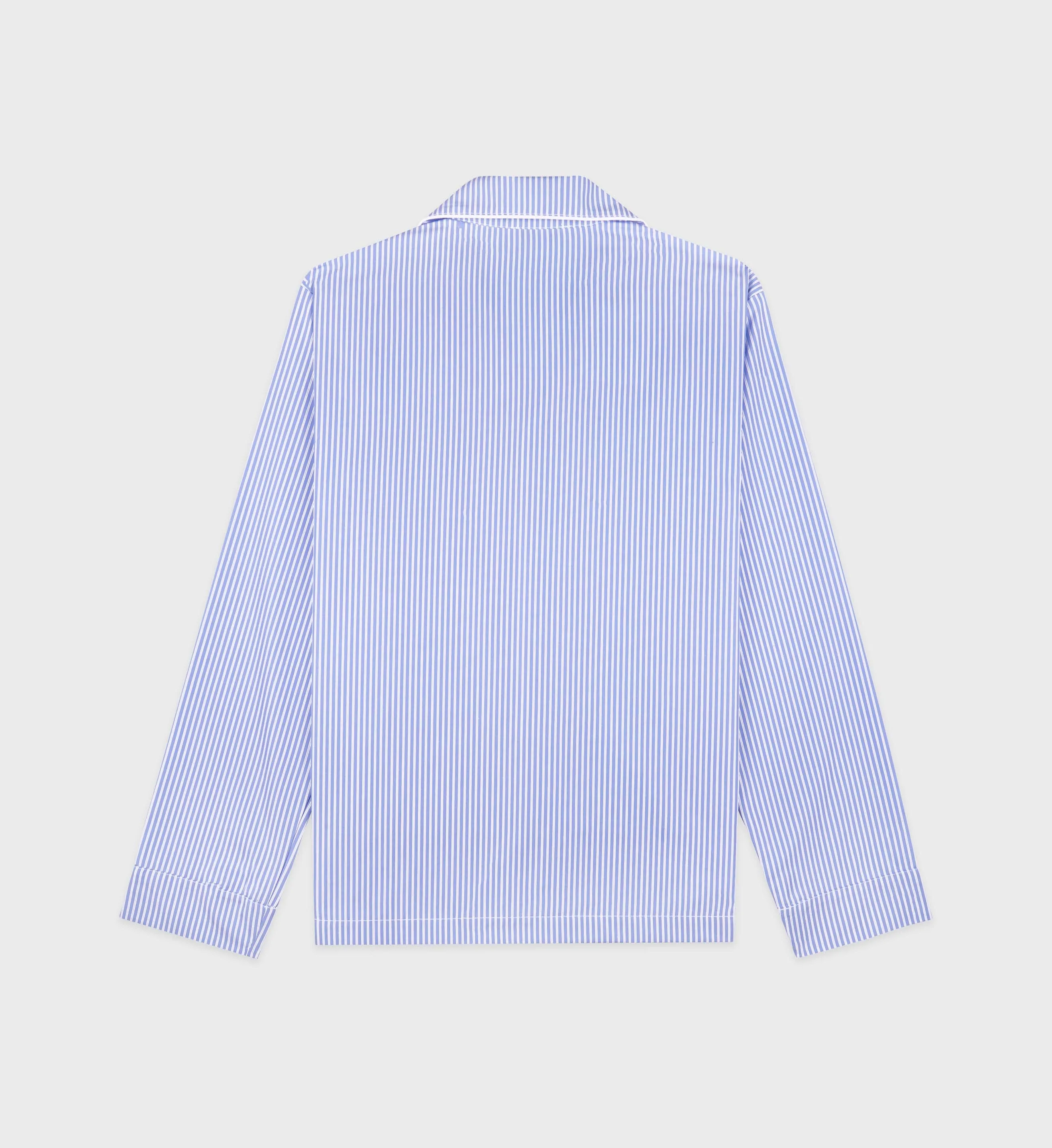 Hotel du Cap Cursive Pyjama Top - Blue Striped