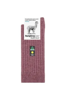 Humphrey Law Alpaca Wool Blend Socks - Old Rose Color