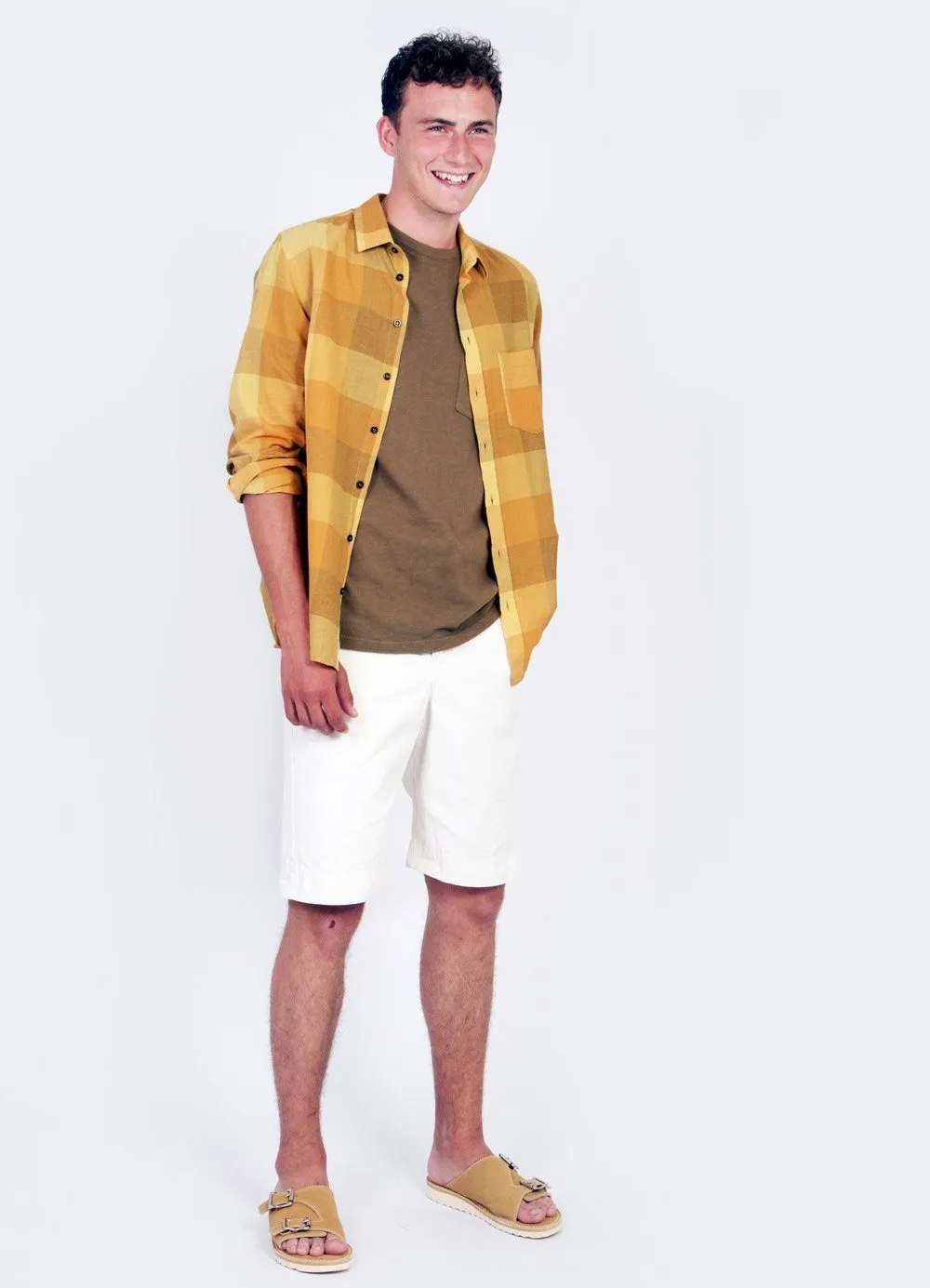 JESPER | Casual Chequered Shirt | Sunflower