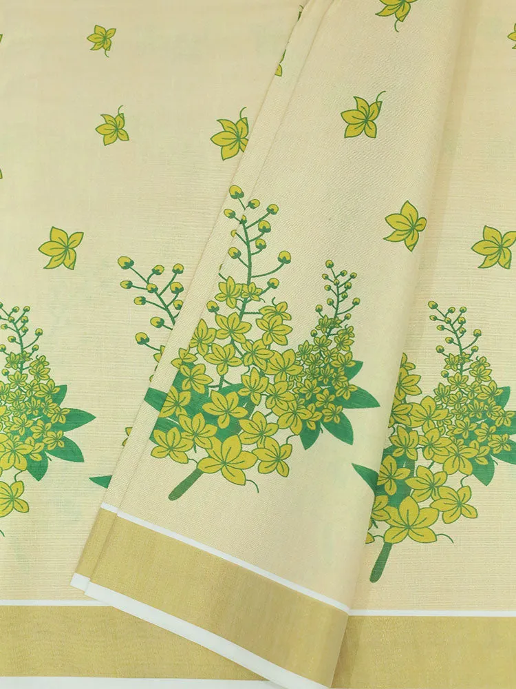 Kerala Style Tissue Fabric for Sarees - Premium Quality Running Material