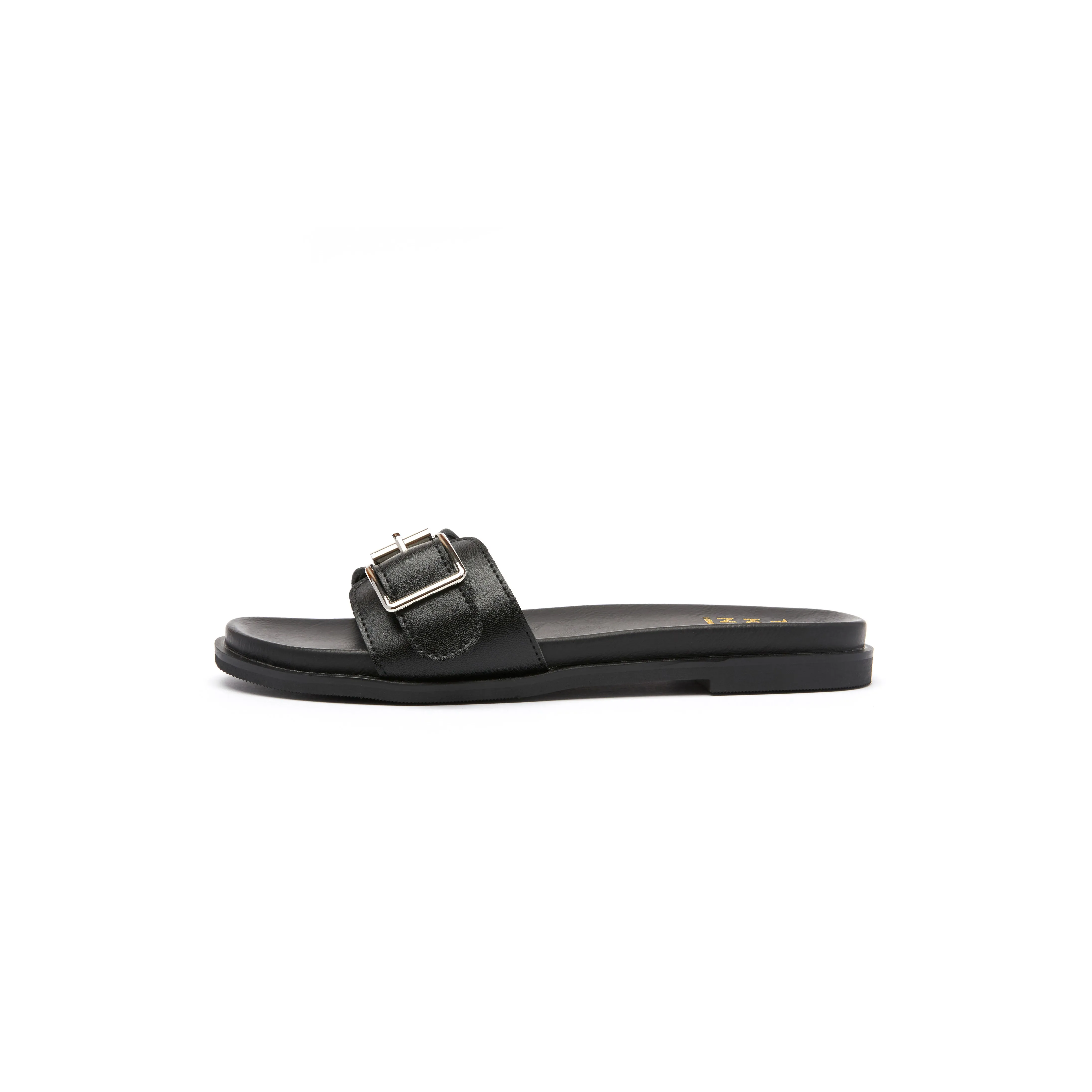 Kiwi Buckle Slippers - Black ( BLK )