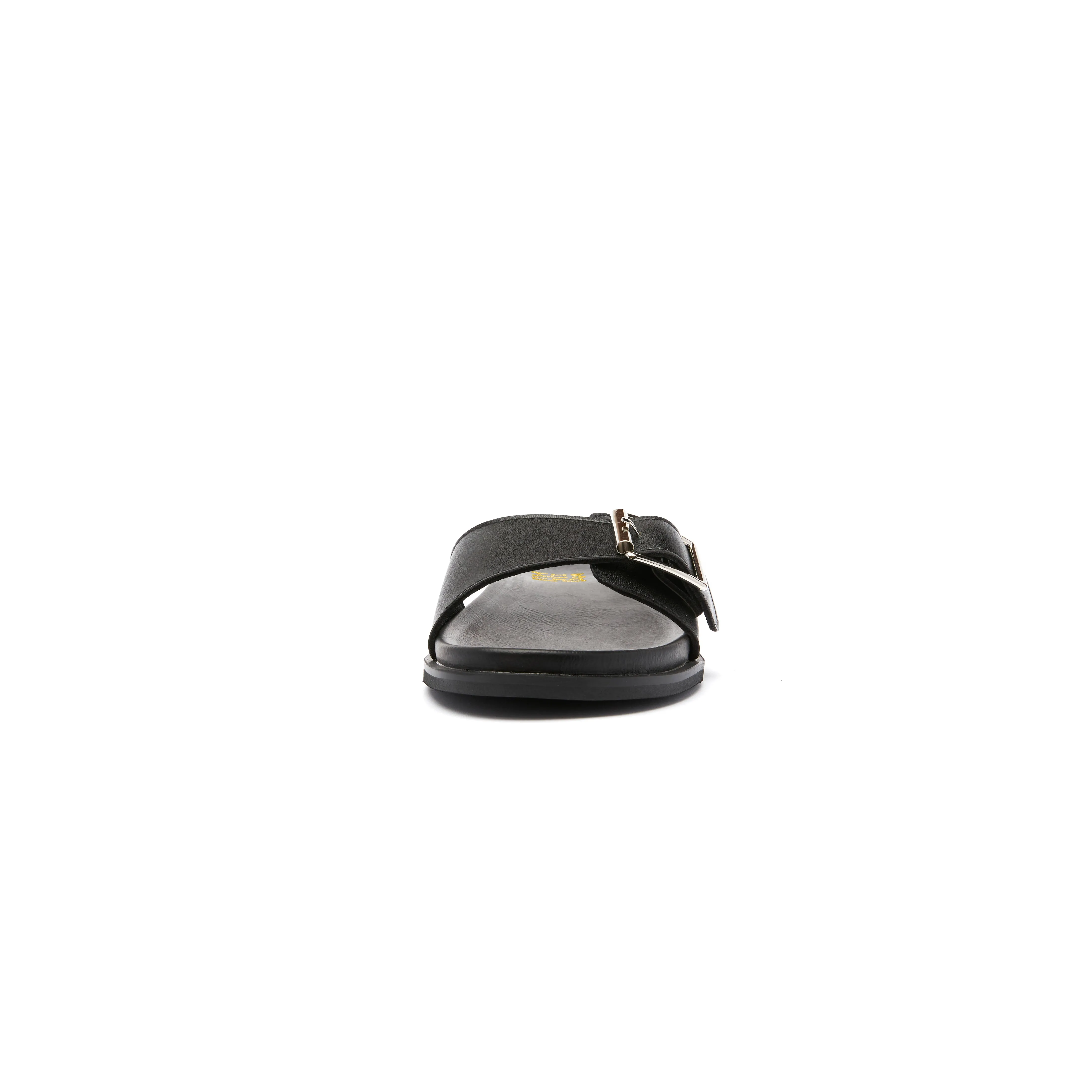 Kiwi Buckle Slippers - Black ( BLK )