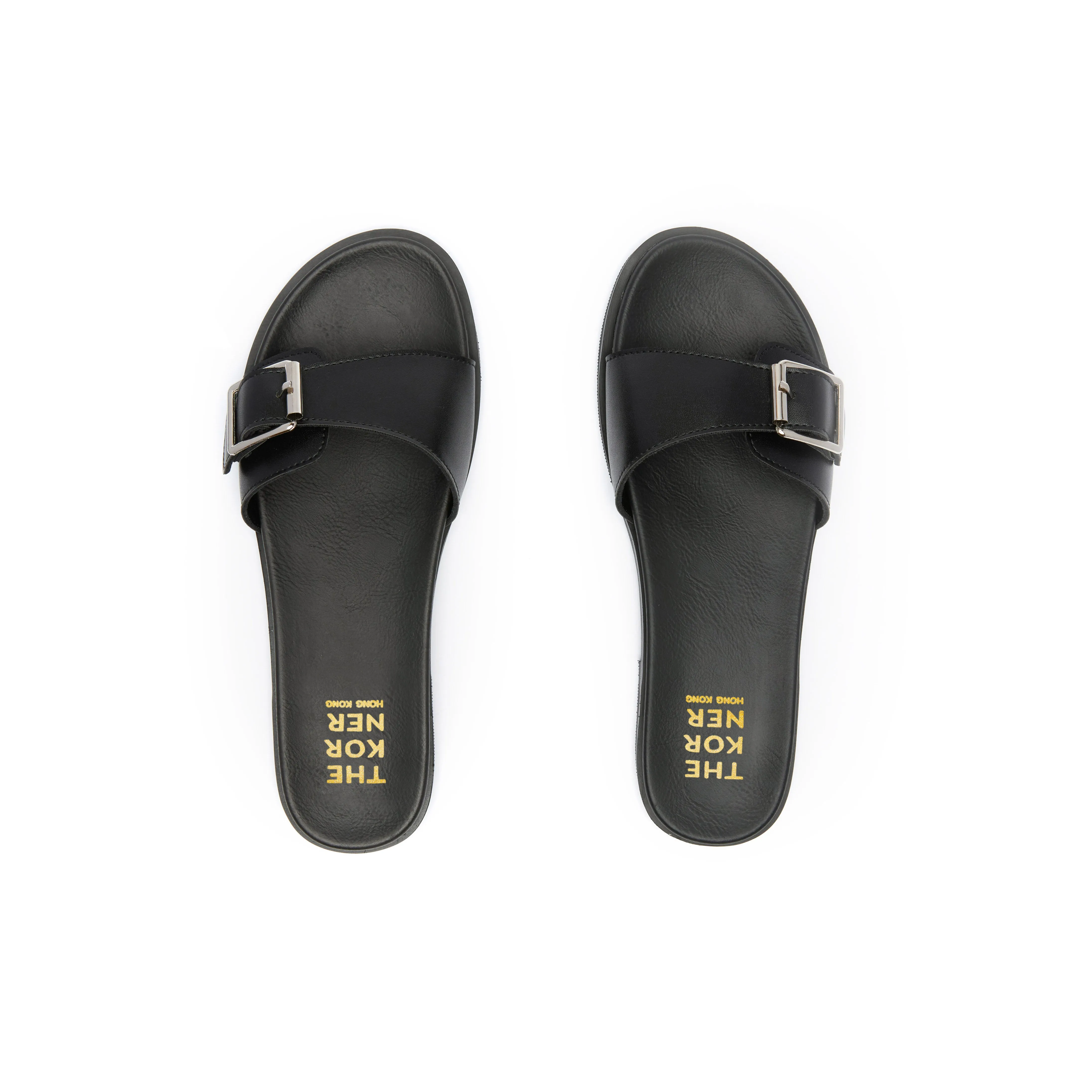 Kiwi Buckle Slippers - Black ( BLK )