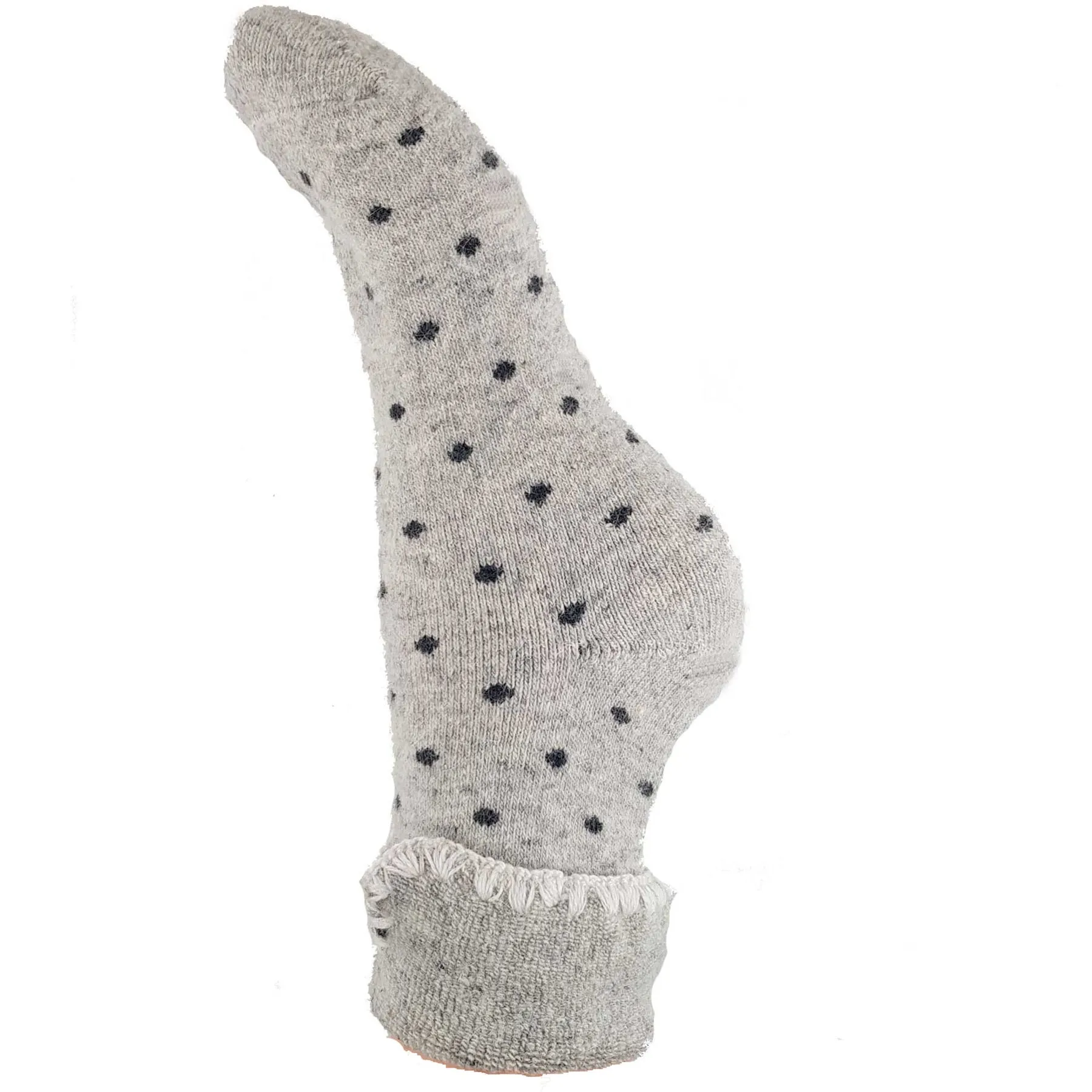 Luxurious Cuff House Socks in Tiny Dots