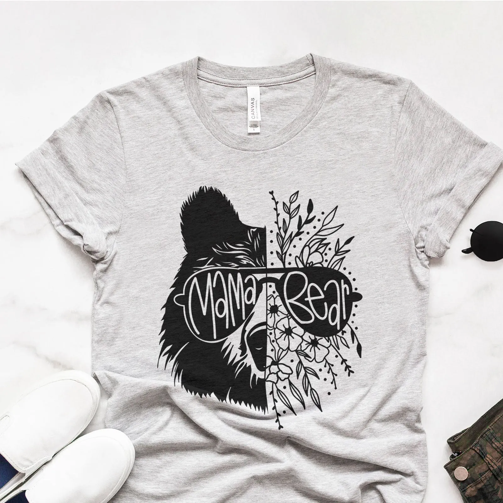 Mama Bear and Flowers Tee