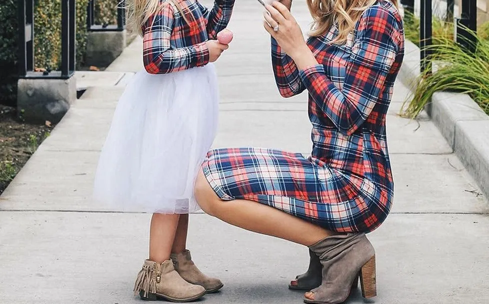 Matching Plaid Dress Tutu Dress