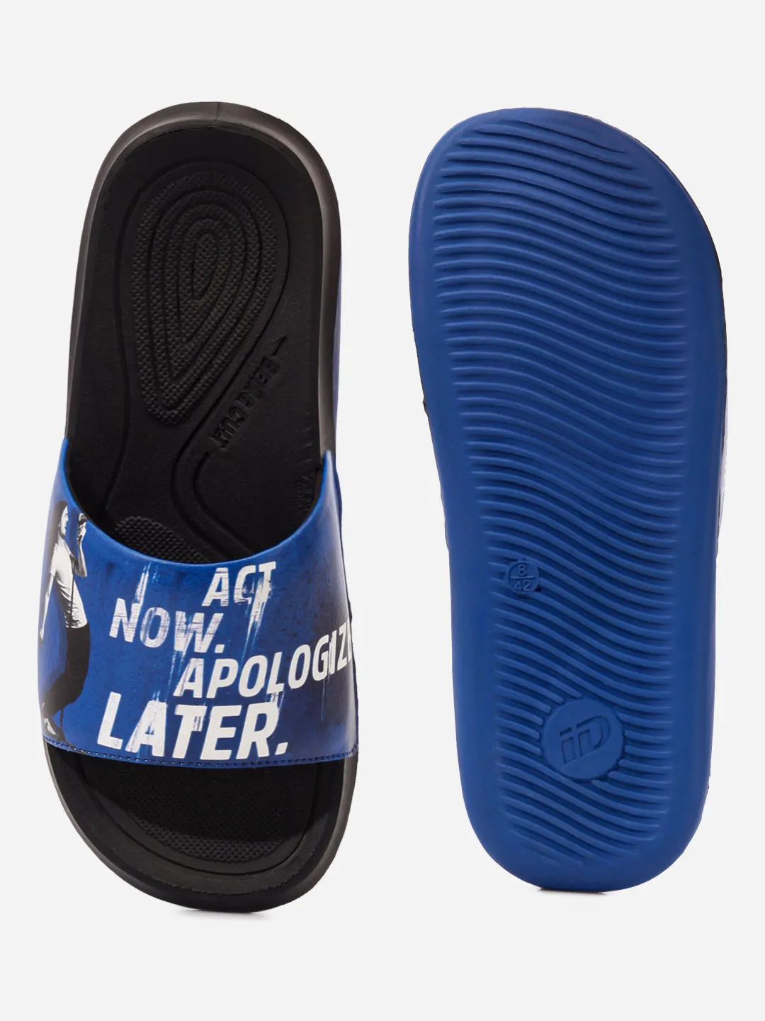 Men's Active Graphic Blue Slider (ID5204)