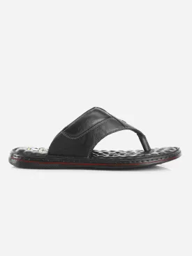 Men's Black 56 Air Pocket Footbed Thong Sandal (ID4164)