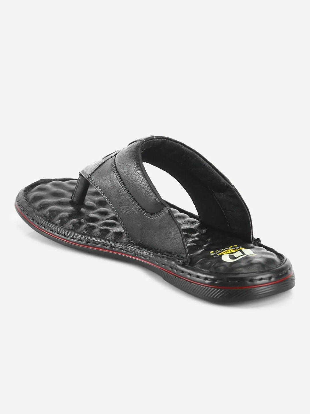 Men's Black 56 Air Pocket Footbed Thong Sandal (ID4164)