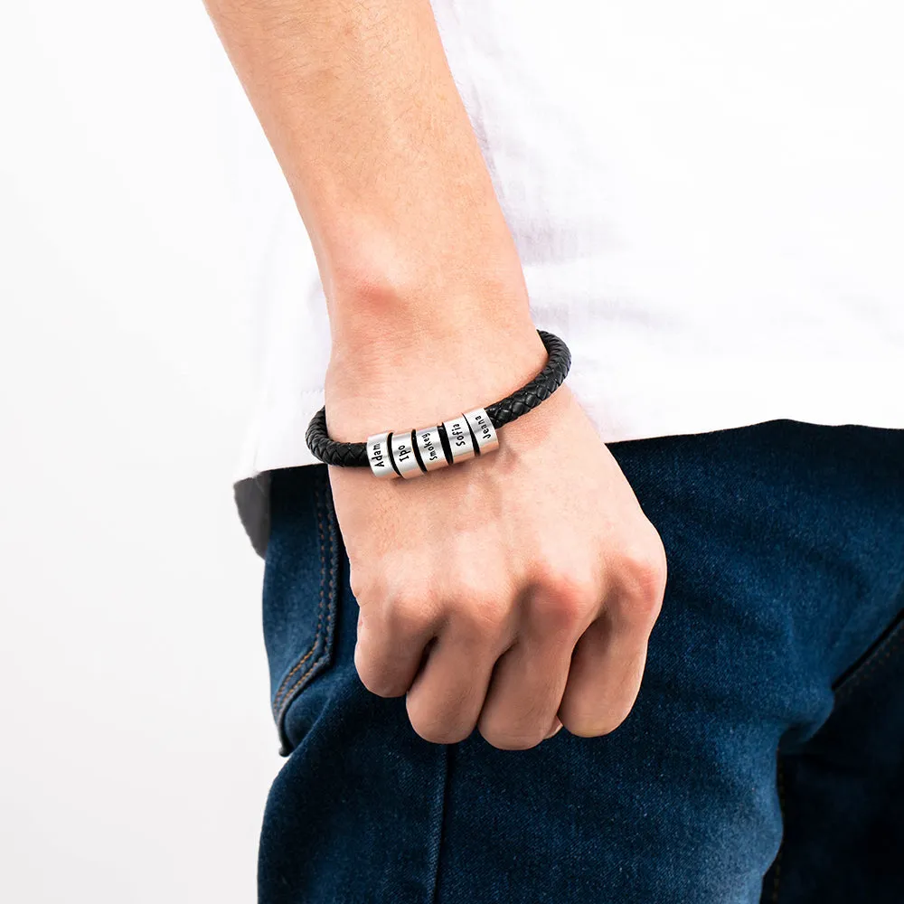 Men's Bracelet With Custom Beads- Fathers Day Gifts From Wife- Men's Bracelets