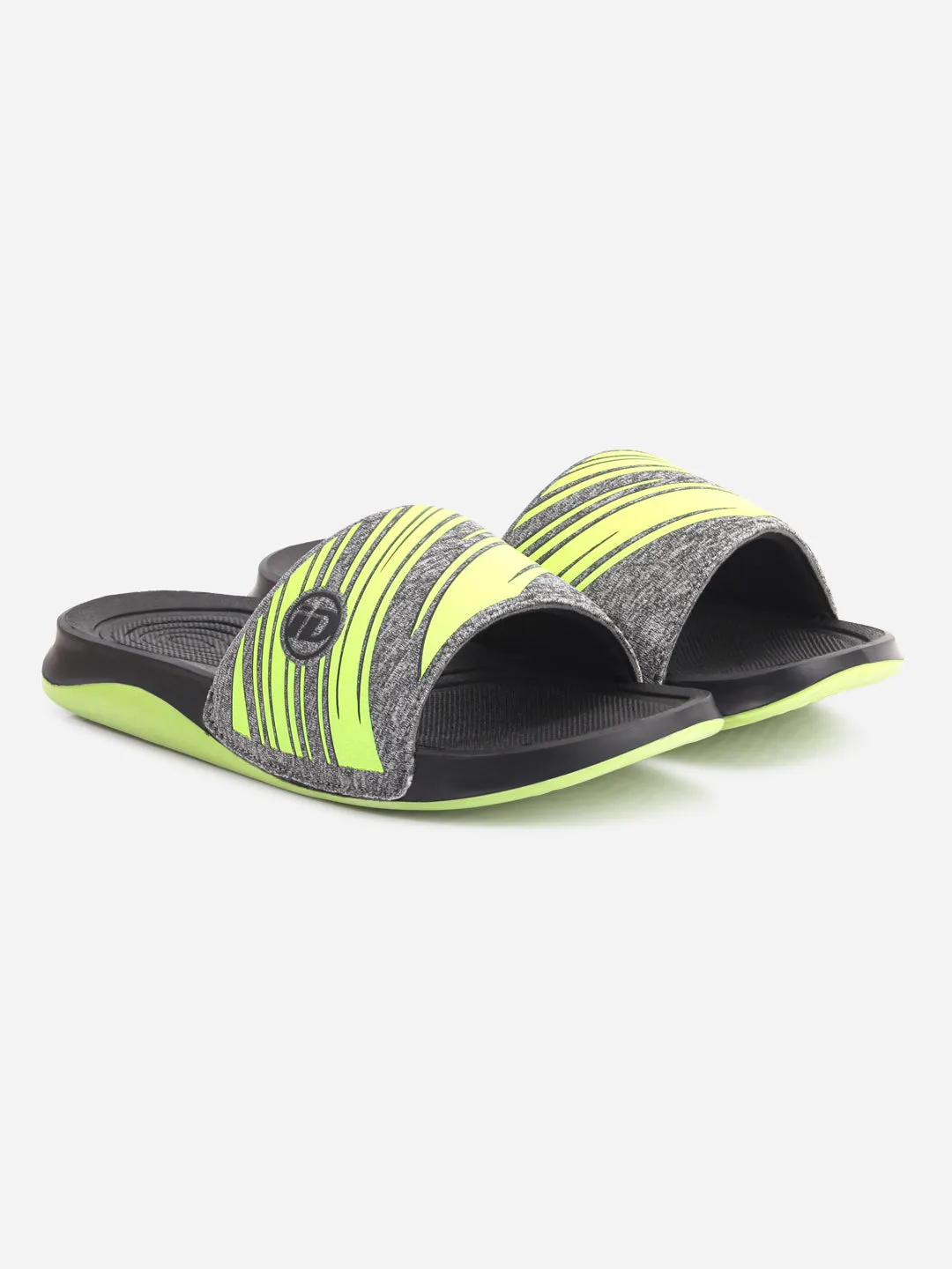 Men's Graphic Print Lime Slider (ID5206)