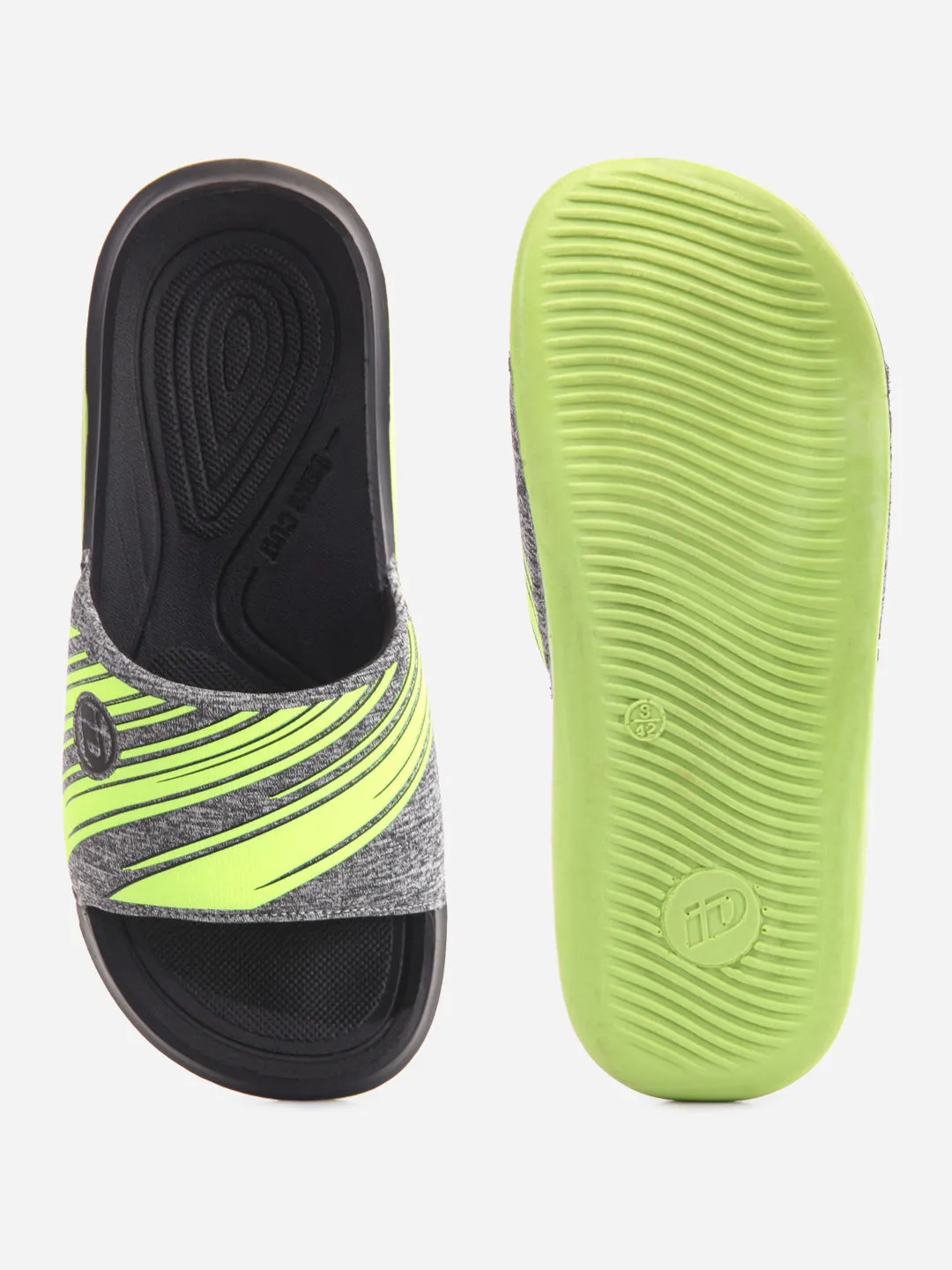 Men's Graphic Print Lime Slider (ID5206)