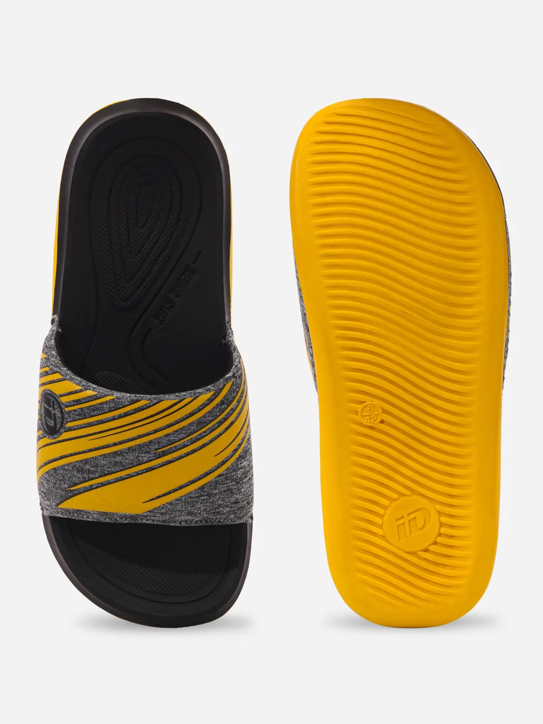 Men's Graphic Print Yellow Slider (ID5206)