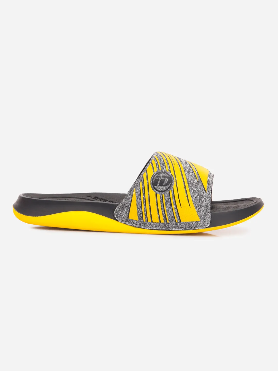 Men's Graphic Print Yellow Slider (ID5206)