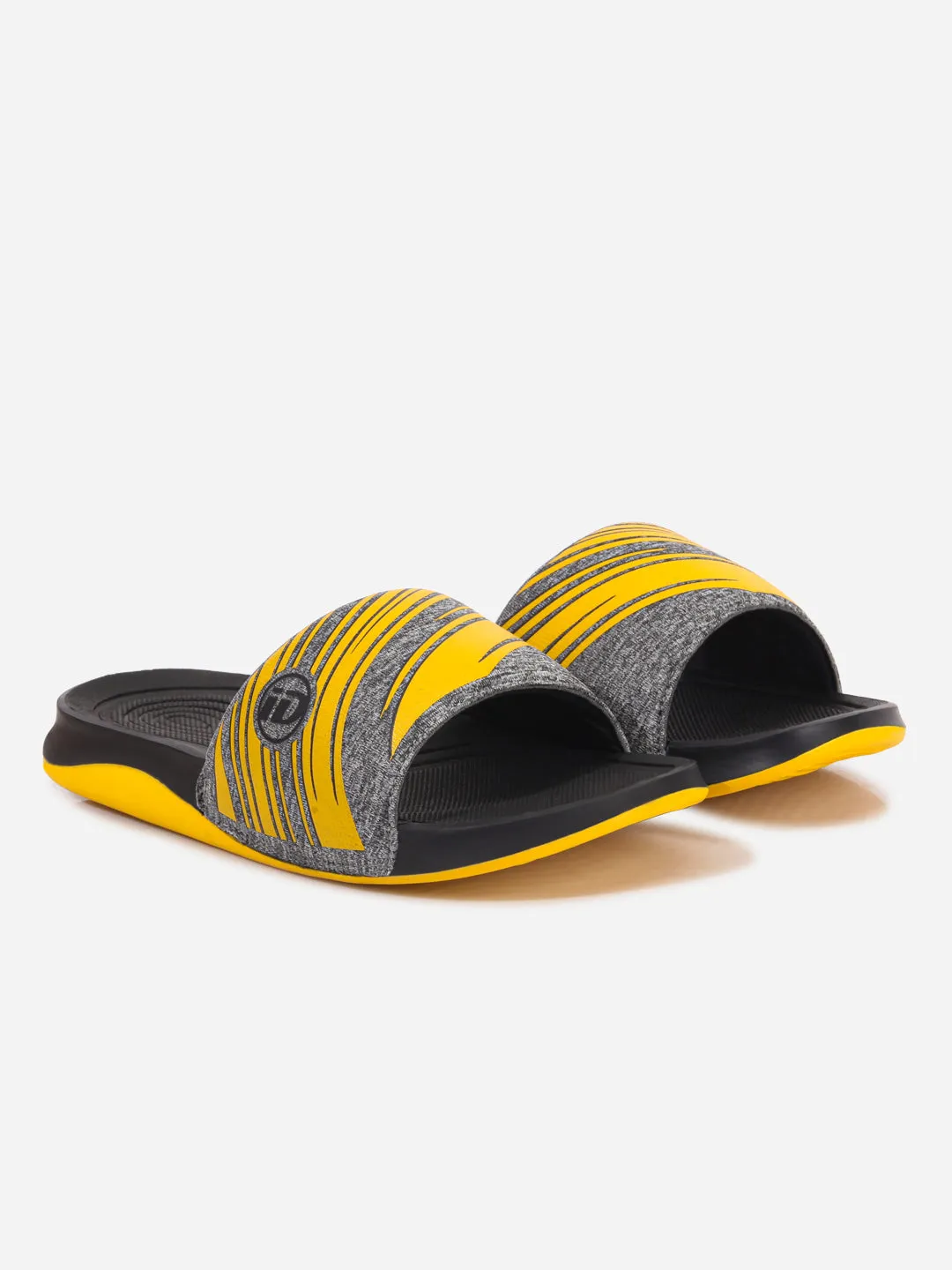 Men's Graphic Print Yellow Slider (ID5206)