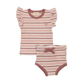 Mon Tresor Baby Ruffle Sport Ensemble Striped