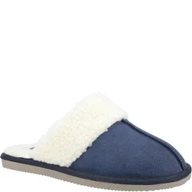 Navy Arianna Mule Slippers