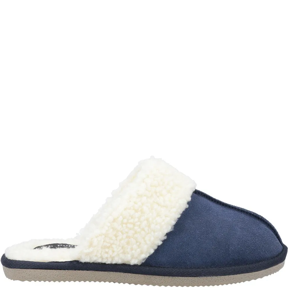 Navy Arianna Mule Slippers