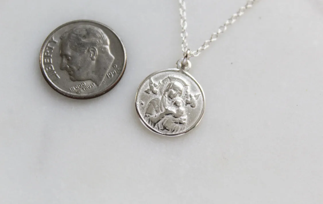 Our Lady of Perpetual Help Necklace (Sterling Silver)