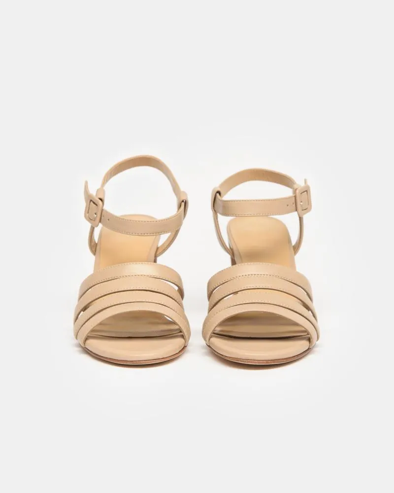 Palma High Sandal in Camel Calf