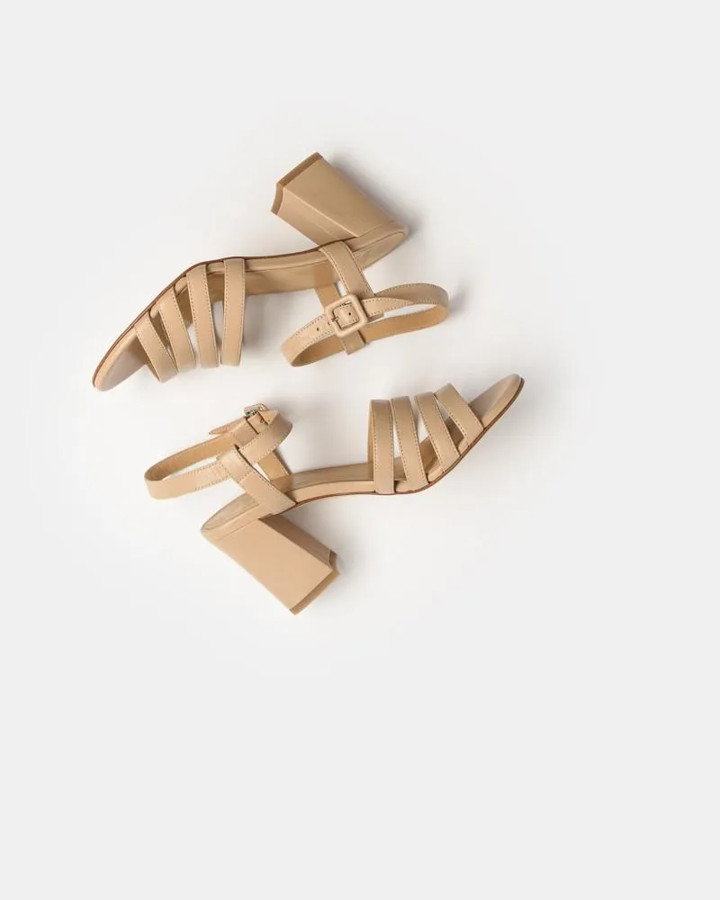 Palma High Sandal in Camel Calf