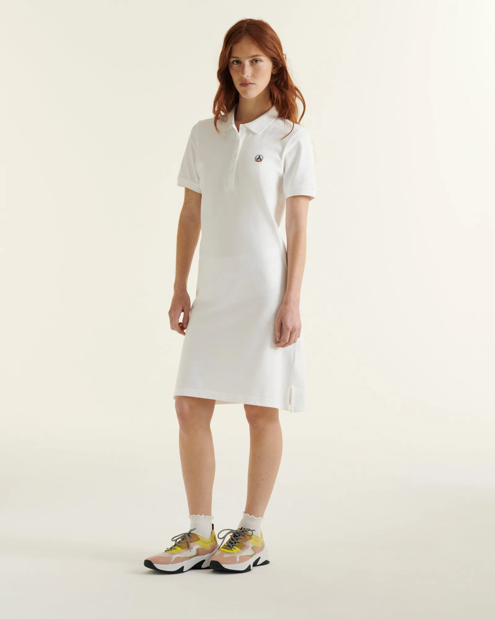 Palma organic cotton polo dress White