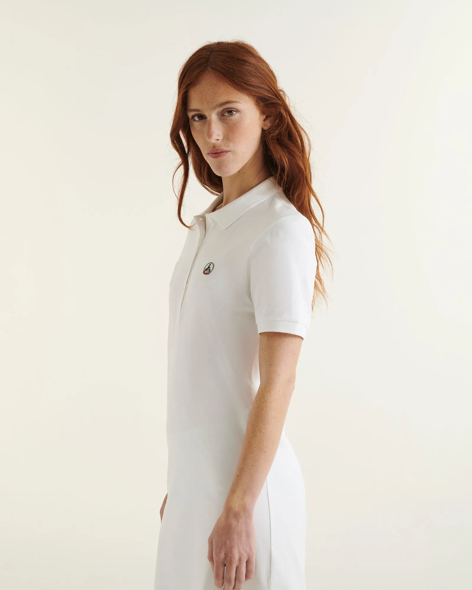 Palma organic cotton polo dress White