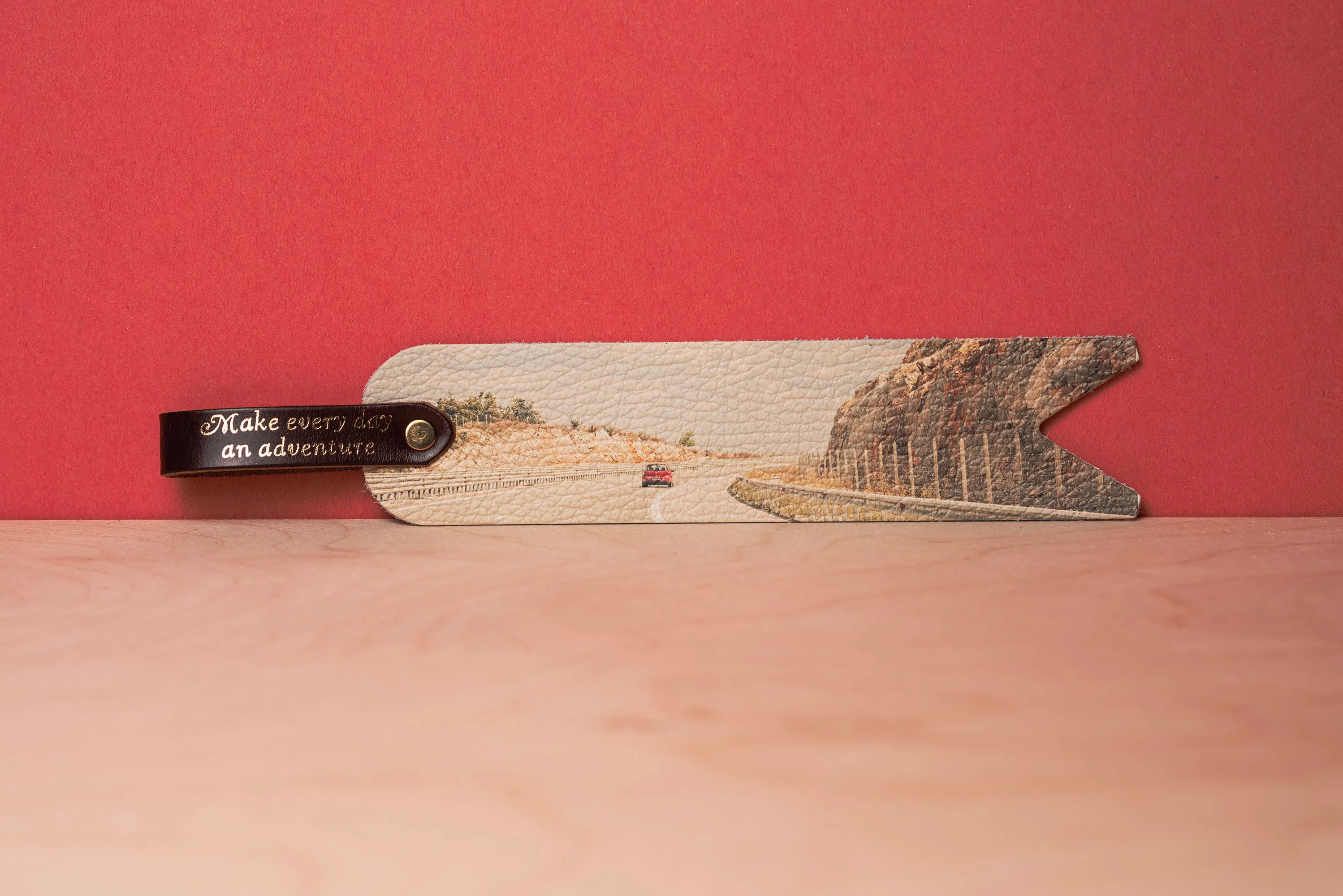 Personalized Leather Bookmark - Make Every Day An Adventure