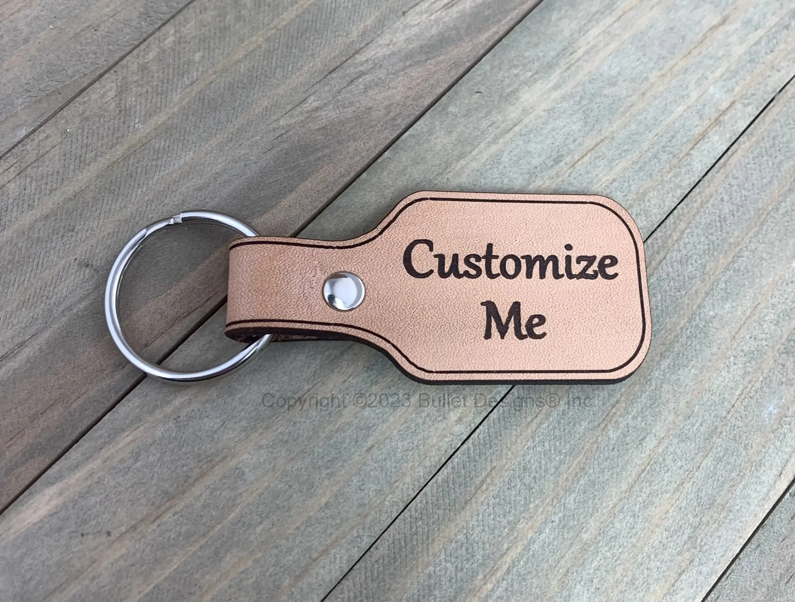 Custom Engraved Leather Keychain - Personalized Keyring for Groom, Groomsman, Wedding, Dad Gift - Durable Key Fob