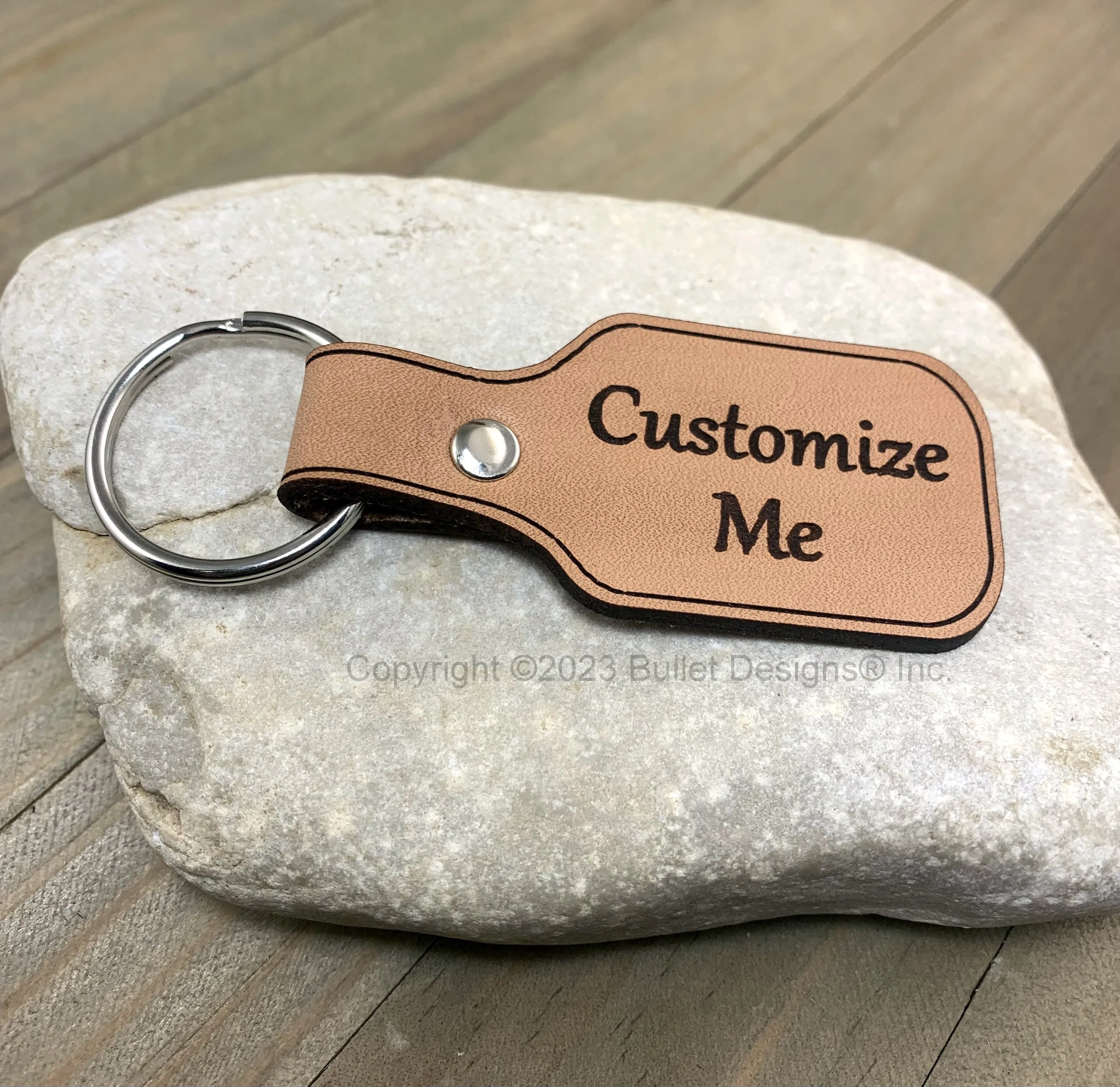 Custom Engraved Leather Keychain - Personalized Keyring for Groom, Groomsman, Wedding, Dad Gift - Durable Key Fob