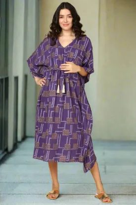 Purple Pregnancy & Maternity Kaftan