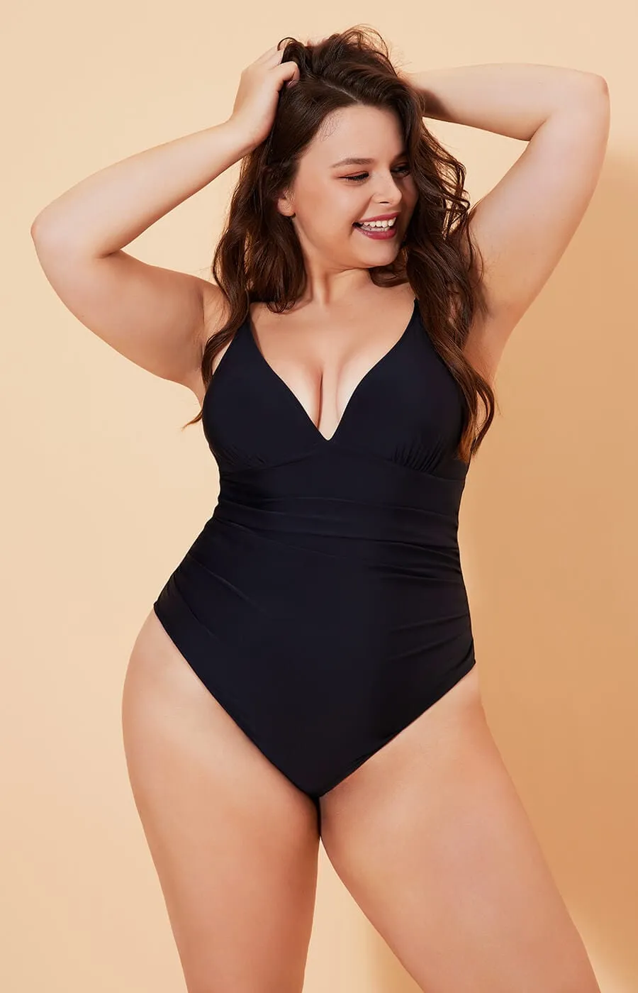 Shapellx V-neck Tummy Control Swimsuit