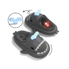 Sharkicks Basic - Winter Whale Spouting Heel-open Shark Slippers