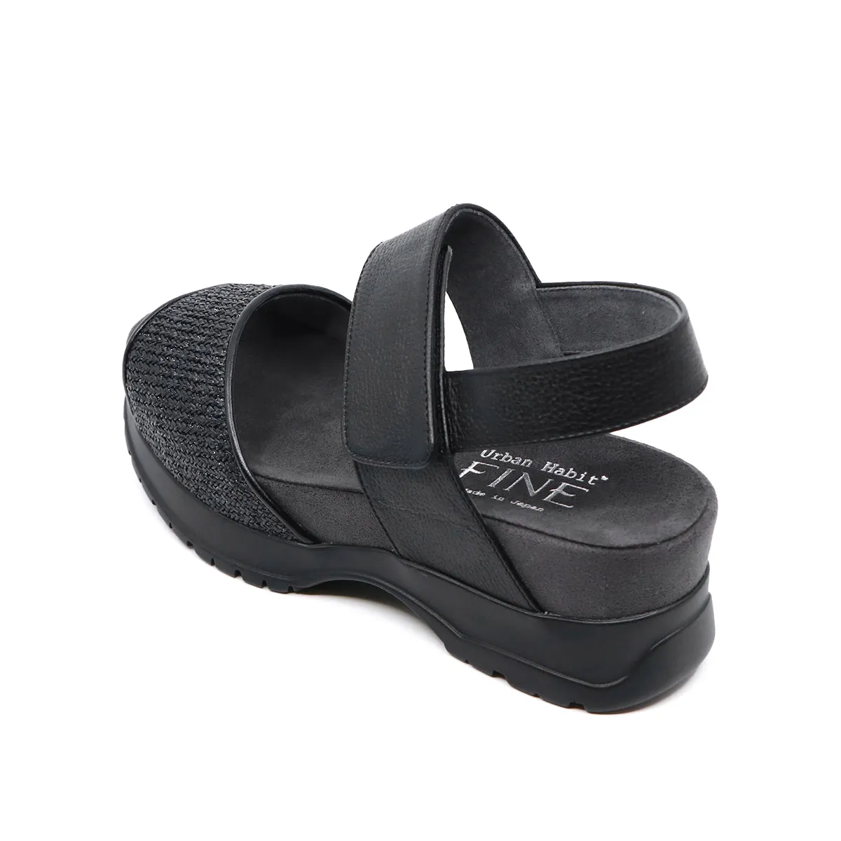 Shika Black Ultra Support Sport Sandals