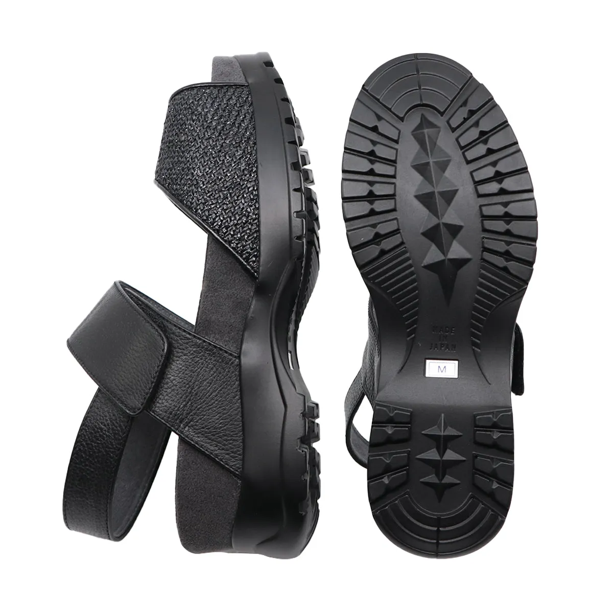 Shika Black Ultra Support Sport Sandals