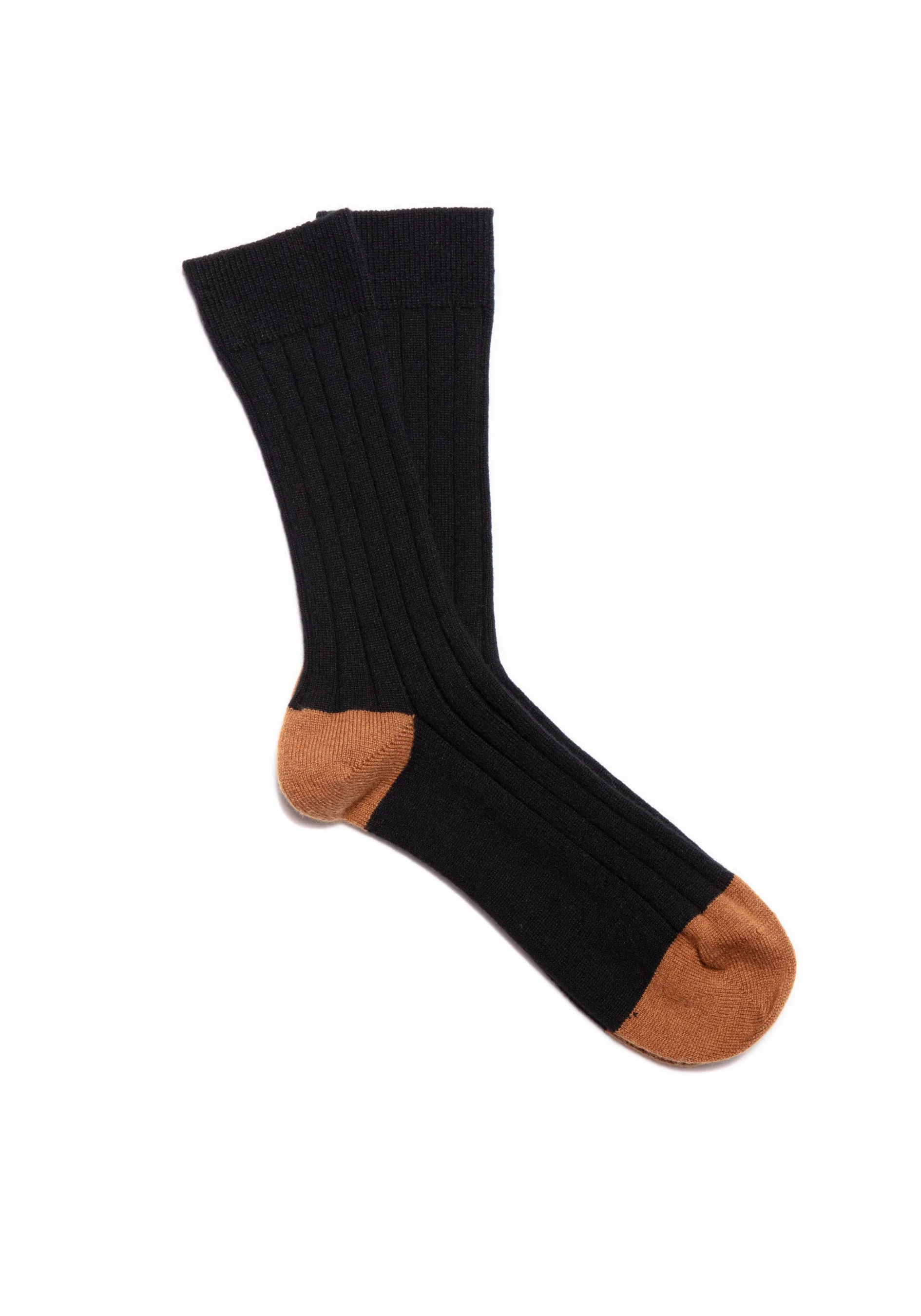 The Cashmere Socks - Ivory Black