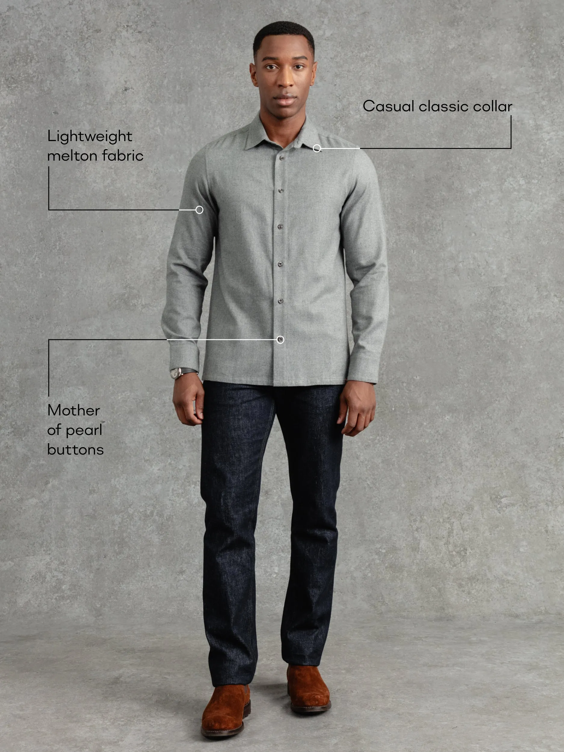 The Victor Melton Shirt - Cobble Grey