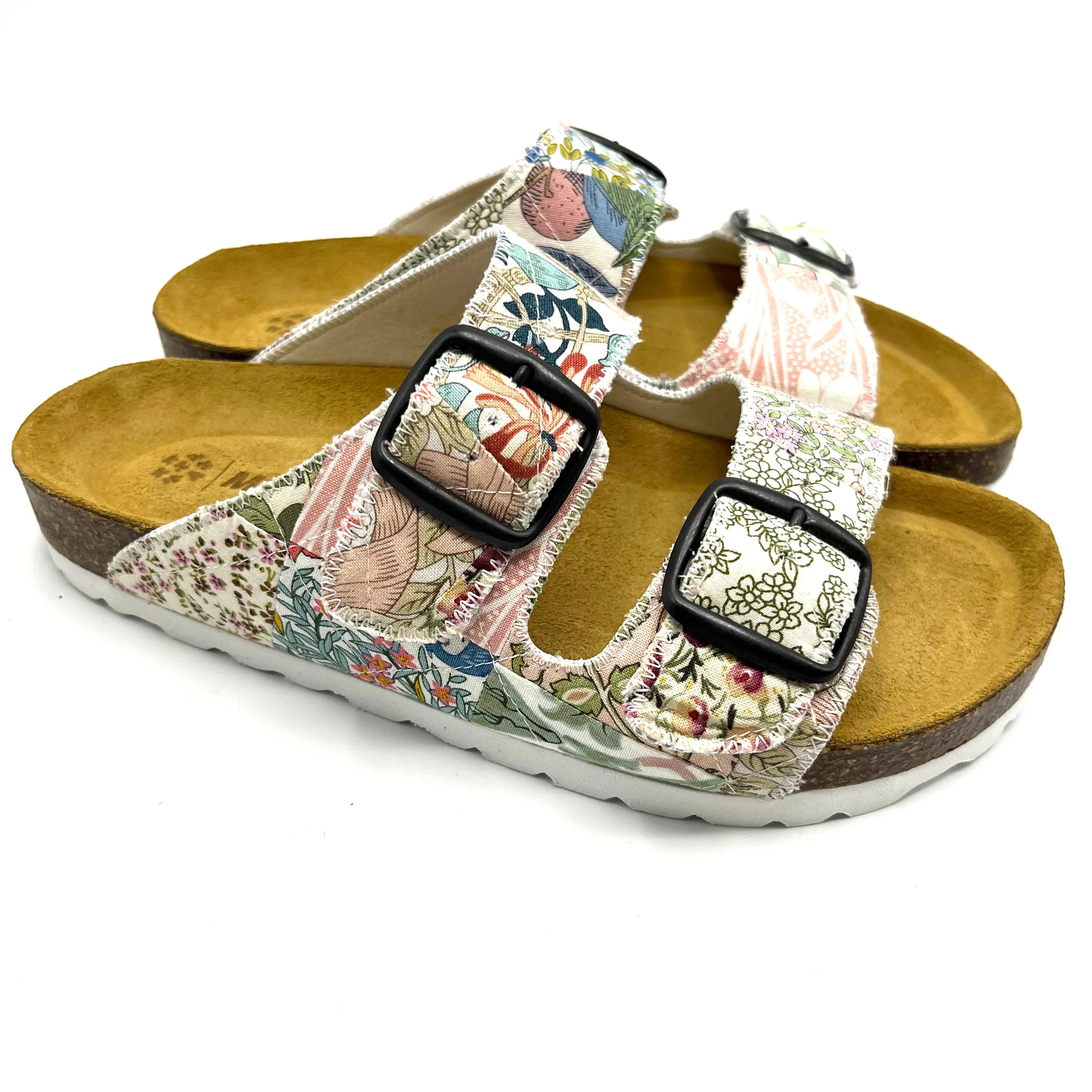 Thora 2-buckle Sandals | Patchwork Blossom 01 EU37/US7