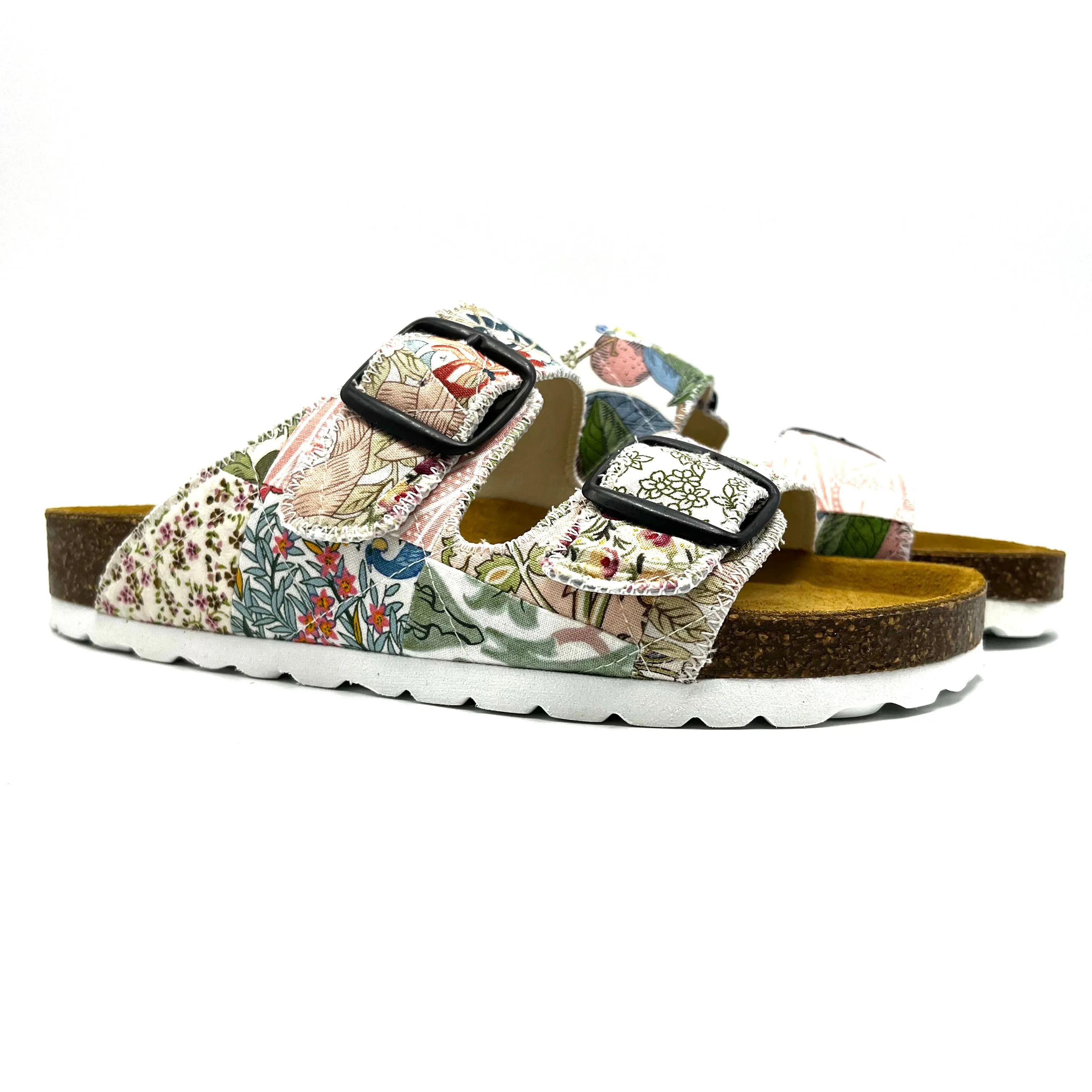 Thora 2-buckle Sandals | Patchwork Blossom 01 EU37/US7