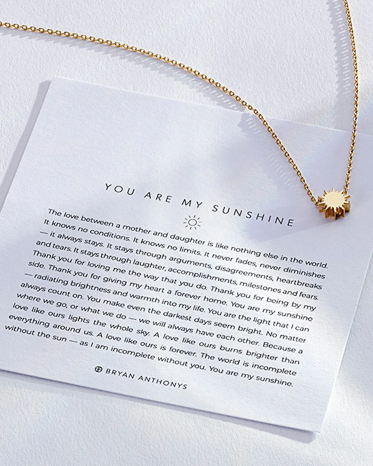 You Are My Sunshine Icon Necklace (Mother Son)